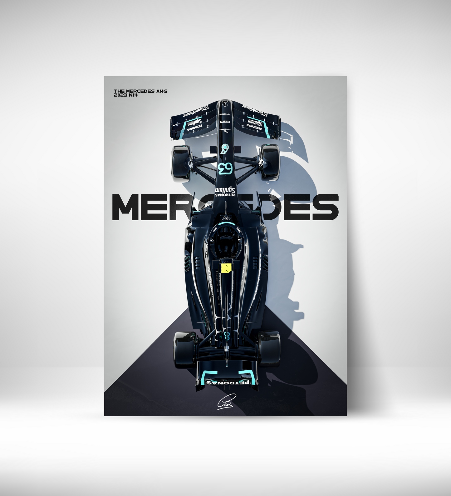 Mercedes-AMG 2023 F1 W14 (Framed)