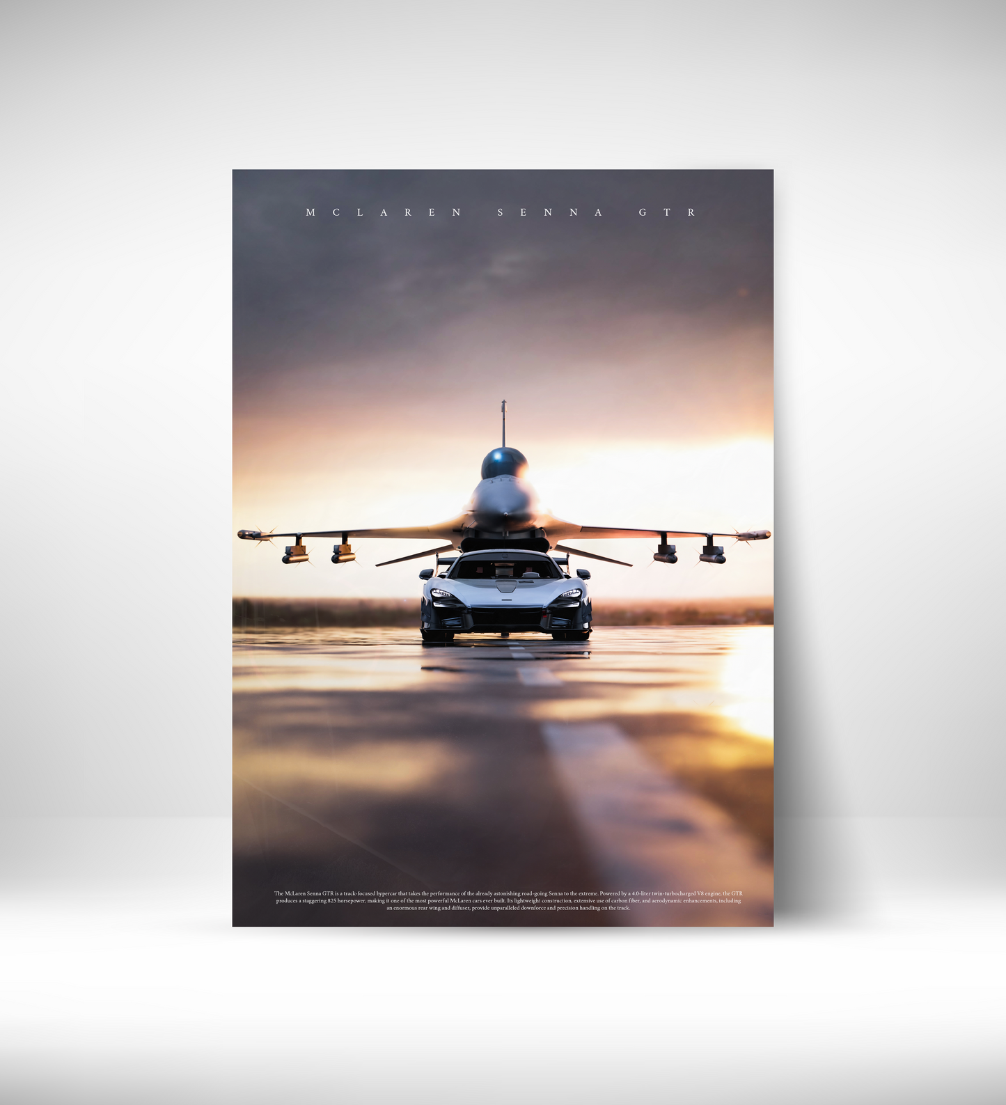 F16 + Mclaren senna GTR (Unframed)