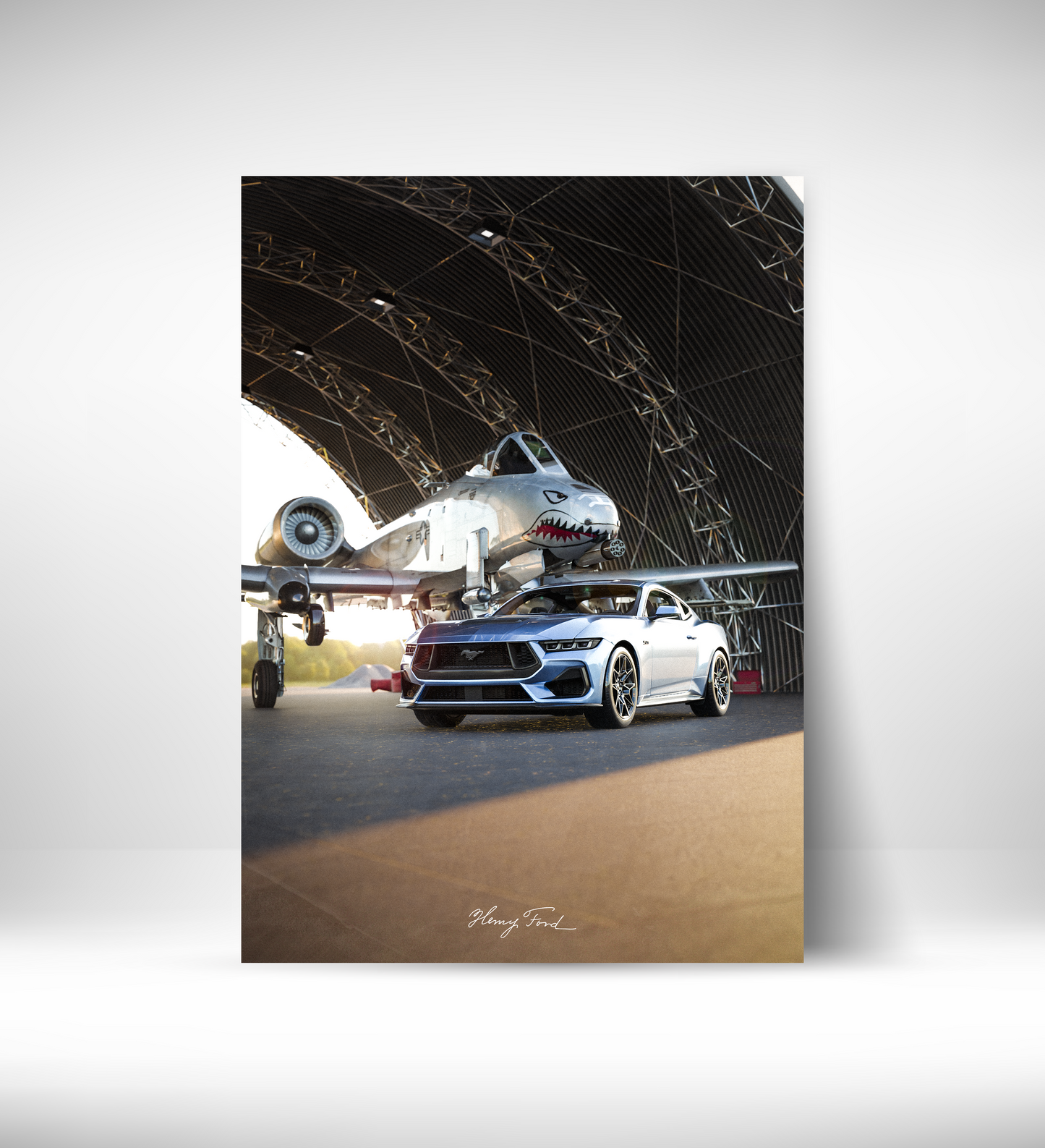 Ford Mustang GT + A-10 Thunderbolt II (Framed)