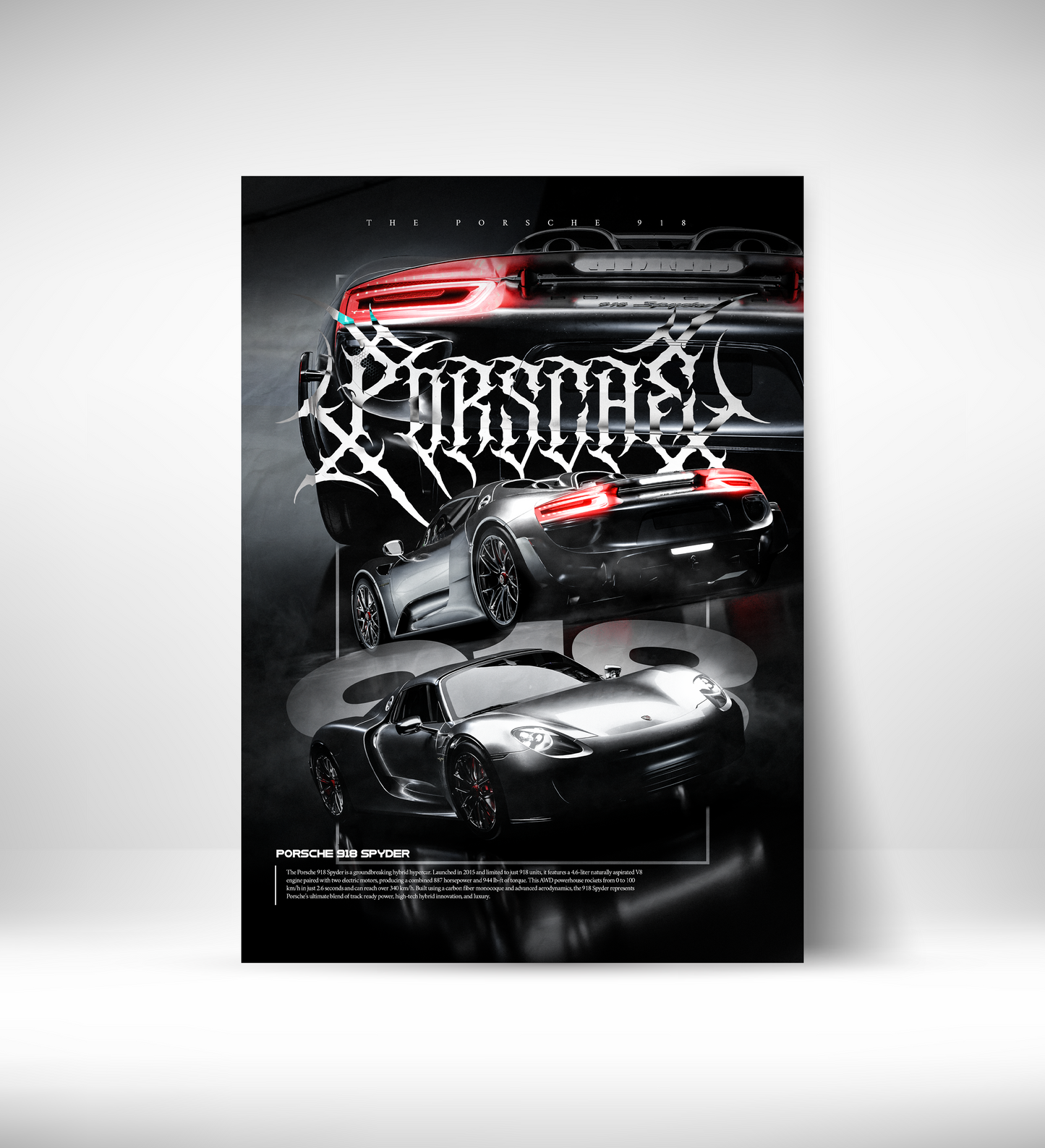 Porsche 918 Spyder (Framed)