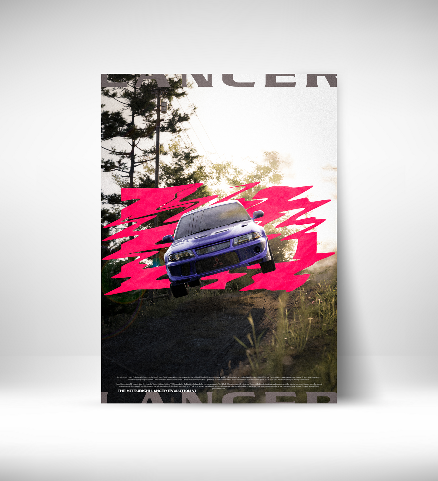 The Mitsubishi Lancer Evolution VI (Unframed)