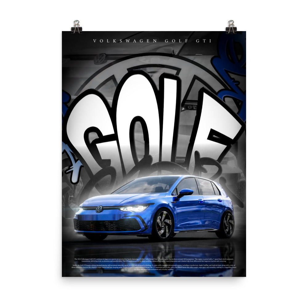 VW 2024 Golf GTI (Unframed)