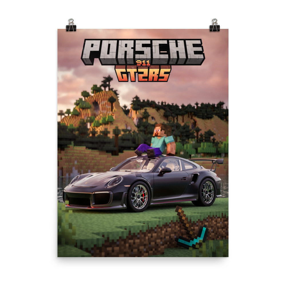 Porsche GT2RS- Minecraft edition (Unframed)
