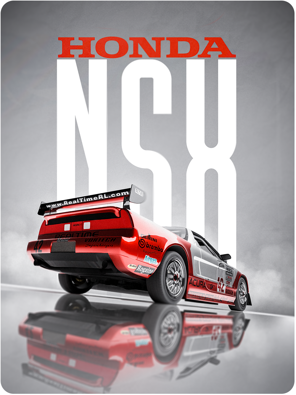Honda 1991 NSX (Framed)