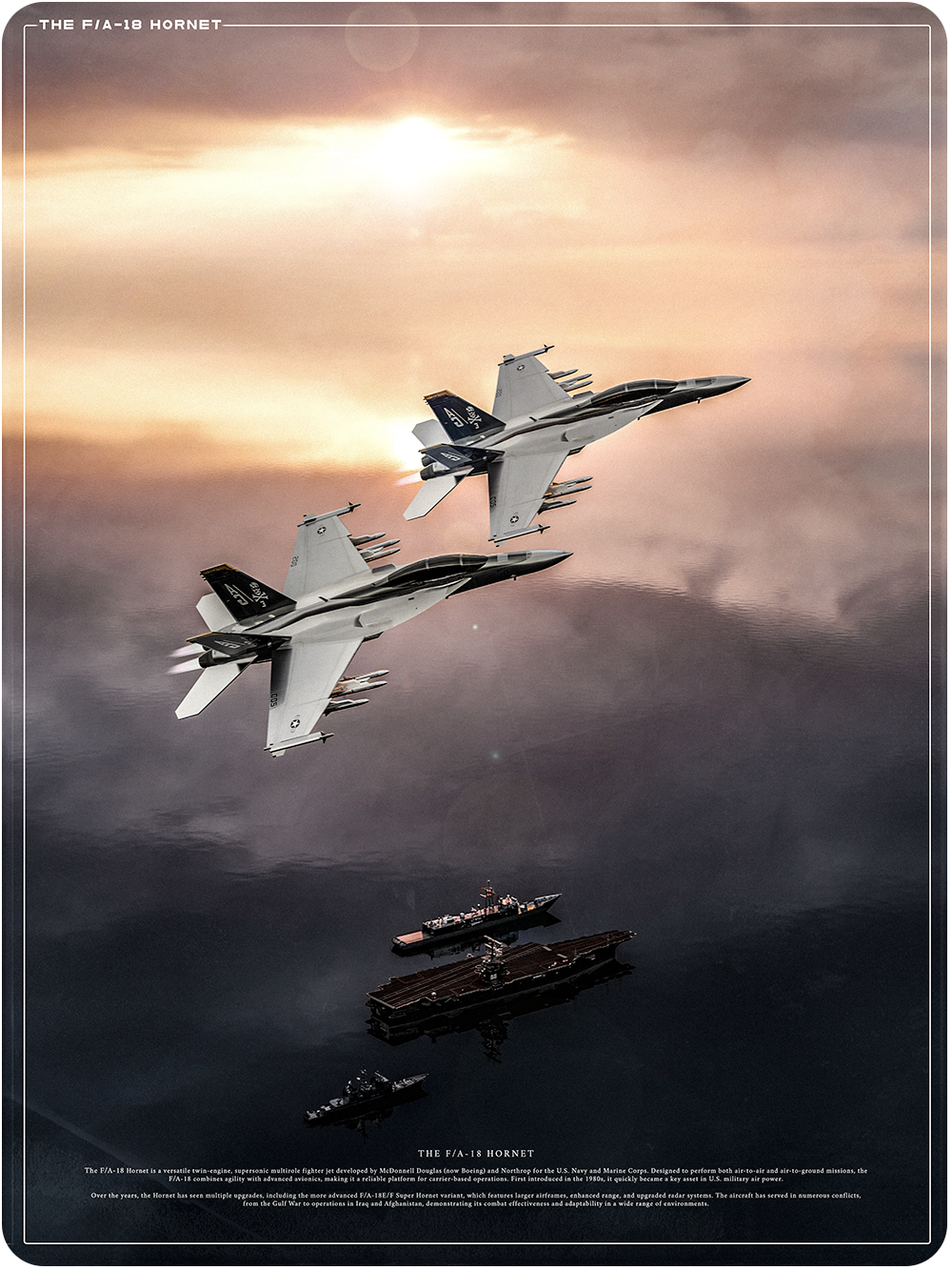 McDonnell Douglas F/A-18 Hornet (Framed)