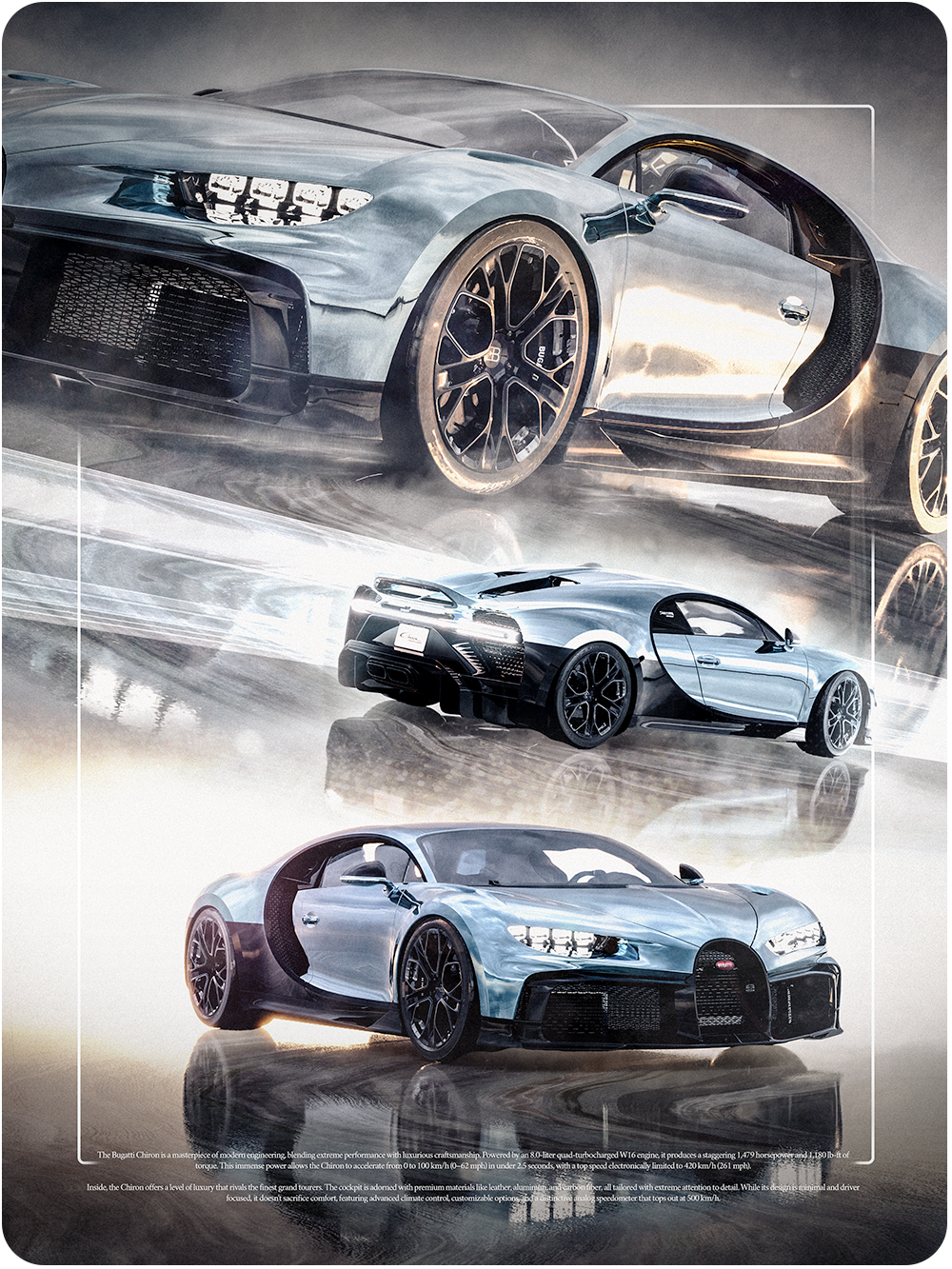 Bugatti Chiron Profilée (Framed)