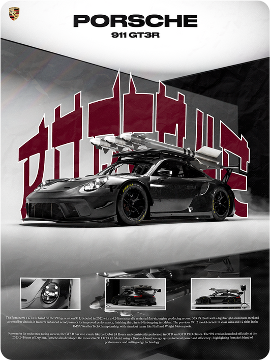 Missile Mounted Porsche GT3R (Framed)