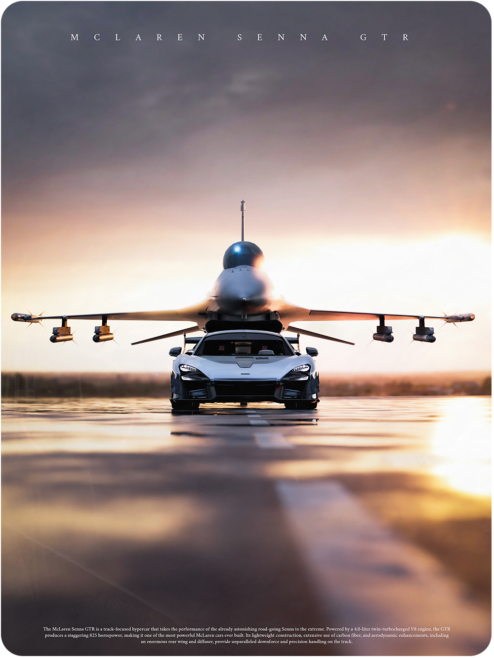 F16 + Mclaren senna GTR (Unframed)