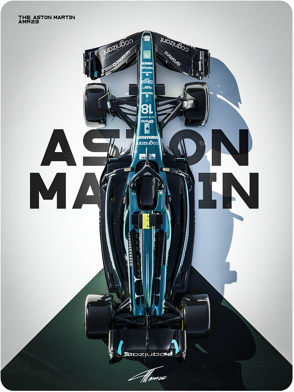 Aston Martin F1 AMR23 (Framed)