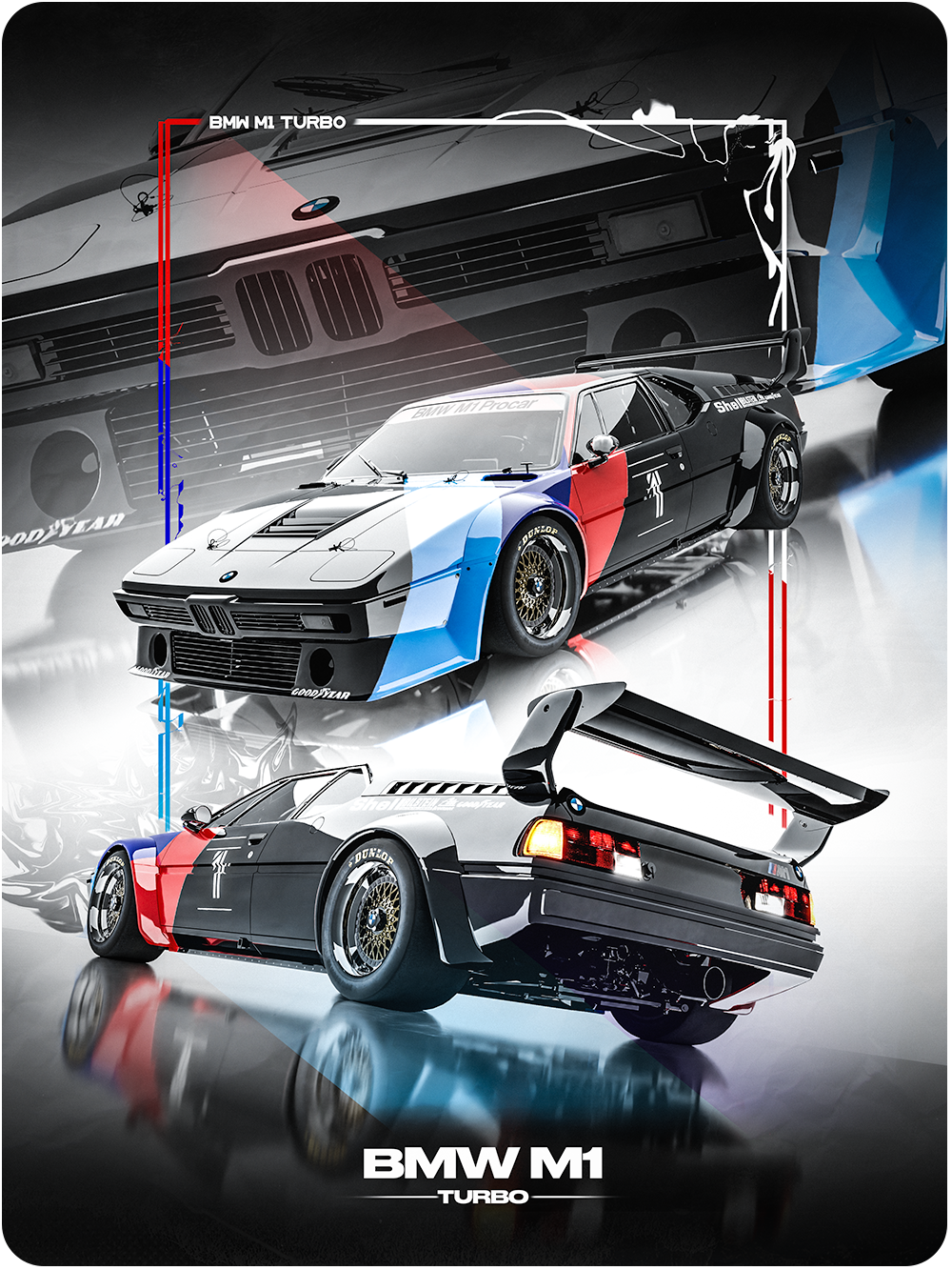 BMW M1 Turbo (Framed)