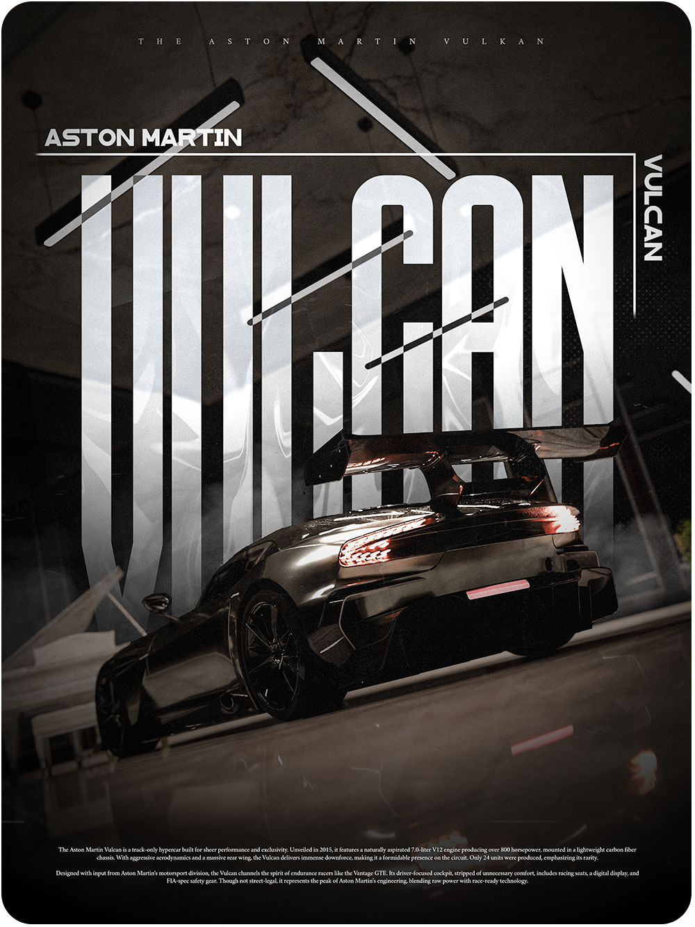 Aston Martin Vulcan (Framed)