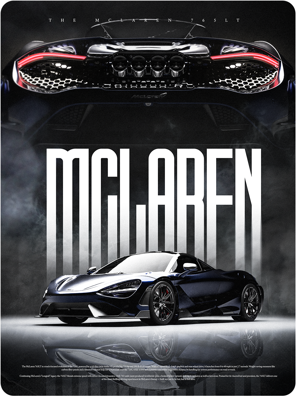Mclaren 765LT (Unframed)