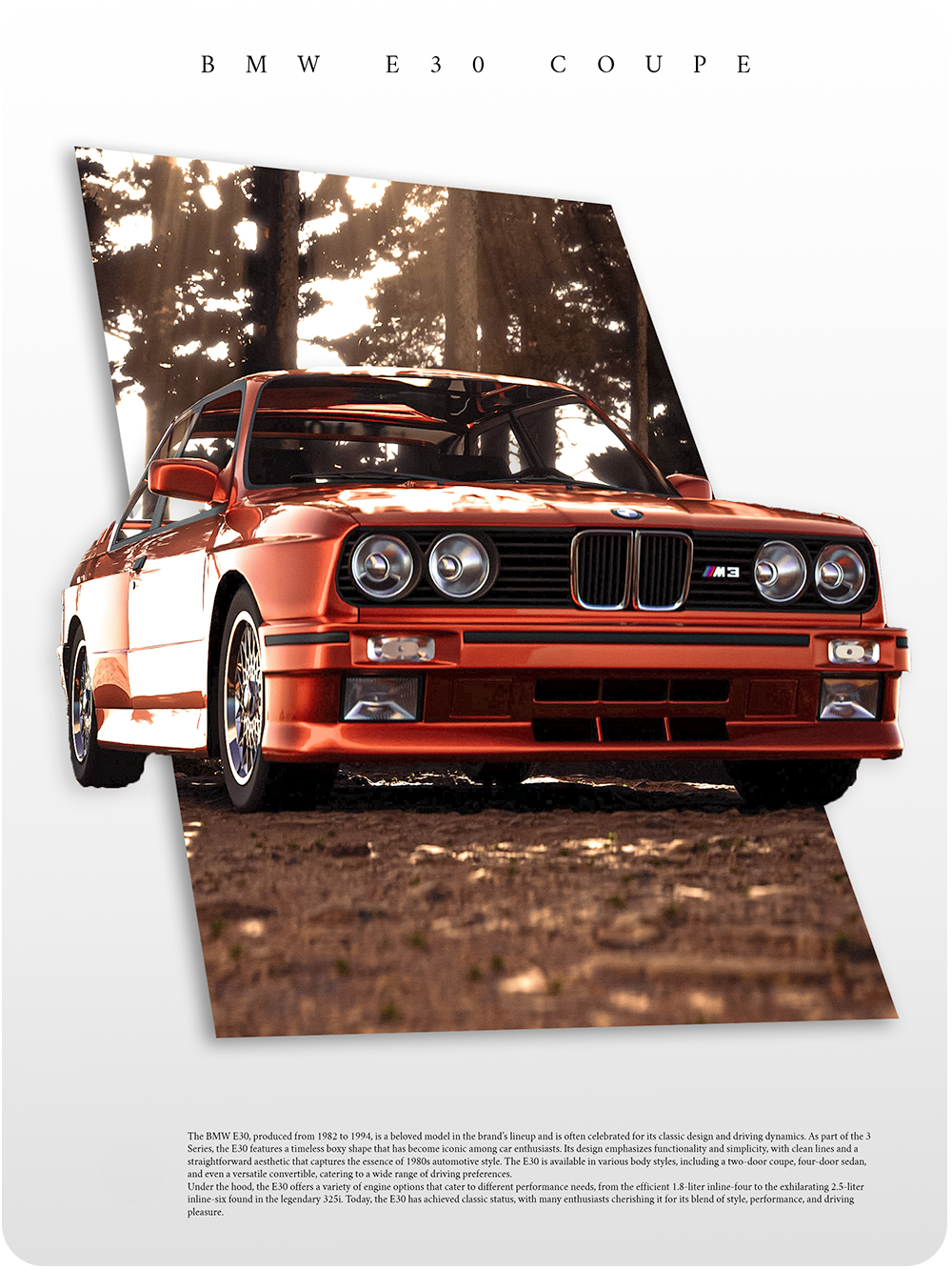 BMW E30 Artistic (Unframed)
