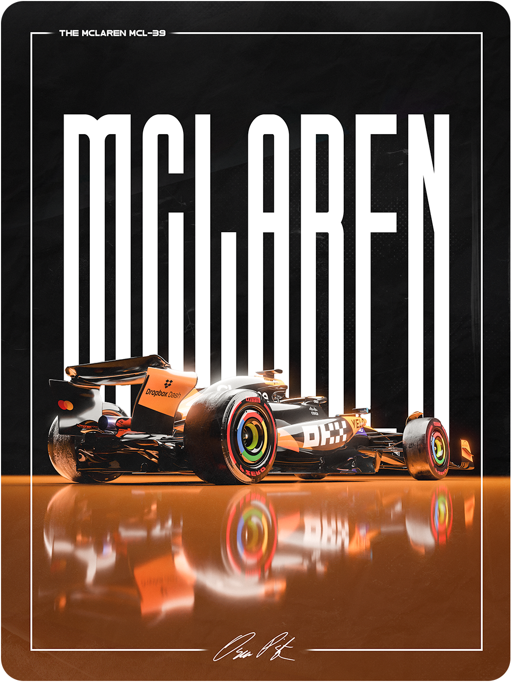Mclaren F1 2025 MCL39 (Framed)
