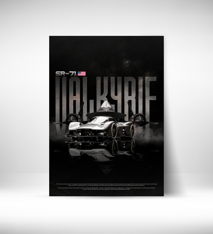 Aston Martin Valkyrie + SR-71 Blackbird (Framed)