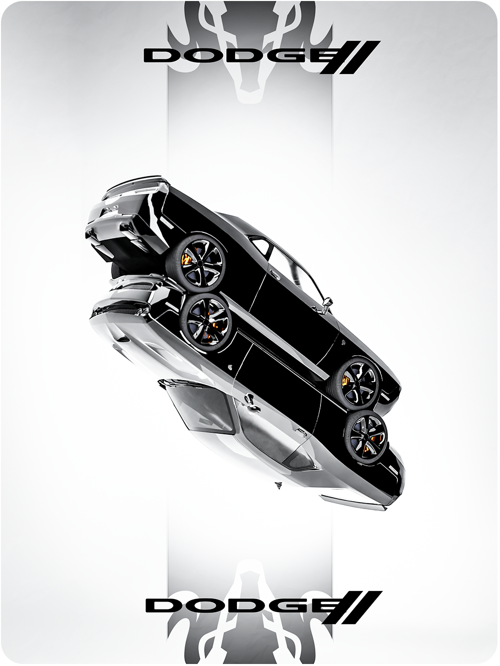 Dodge Challenger Hellcat (Unframed)