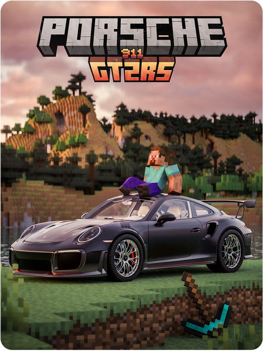 Porsche GT2RS- Minecraft edition (Framed)