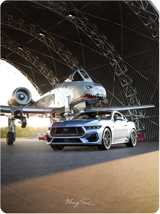 Ford Mustang GT + A-10 Thunderbolt II (Framed)