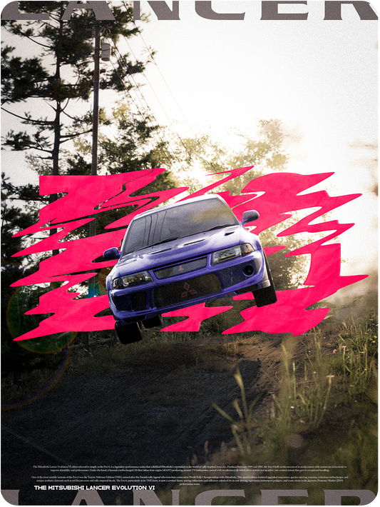 The Mitsubishi Lancer Evolution VI (Framed)