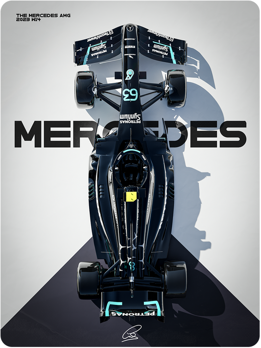 Mercedes-AMG 2023 F1 W14 (Framed)